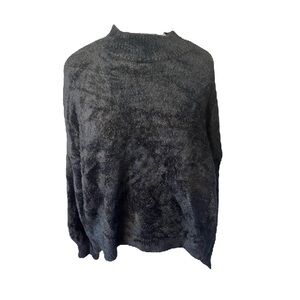 SOFT SWEATER BLACK WITH SILVER THREADS THROUGHOUT SIZE XXL.